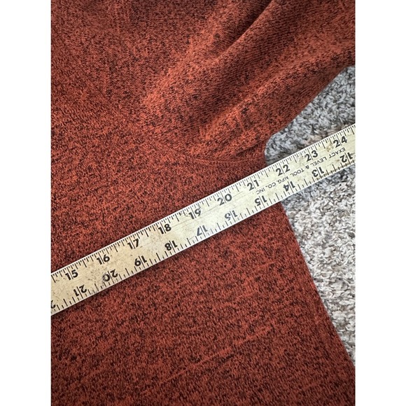 Eddie Bauer Mens Quarter Zip Pullover Sweater Orange‎ Heathered M - Picture 7 of 8